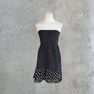 y2k polka dot mini dress